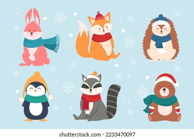 Winter Animals Collection Christmas Edition Snowy 