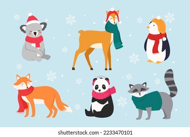 Winter Animals Collection Christmas Edition Snowy 