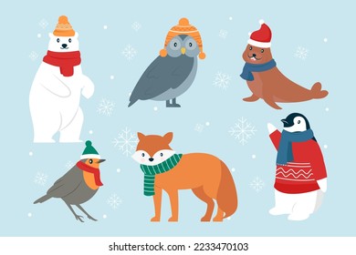 Winter Animals Collection Christmas Edition Snowy 