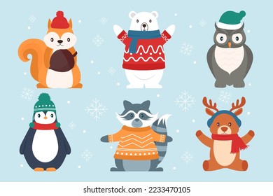 Winter Animals Collection Christmas Edition Snowy 