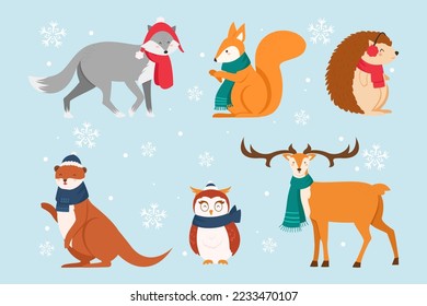 Winter Animals Collection Christmas Edition Snowy 