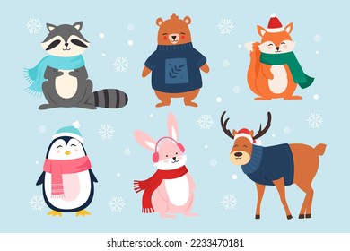 Winter Animals Collection Christmas Edition Snowy