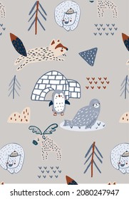 winter animals nordic funny bears penguins 