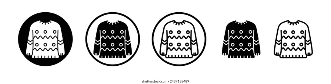 Winter Apparel Line Icon. Thermal Clothing Design icon in outline and solid flat style.