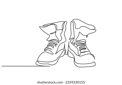 winter autumn men boots shoes line art design
