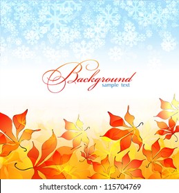 winter and autumn, vector background