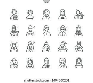 Winter avatar Well-crafted Pixel Perfect Vector Thin Line Icons 30 2x Grid for Web Graphics and Apps. Simple Minimal Pictogram