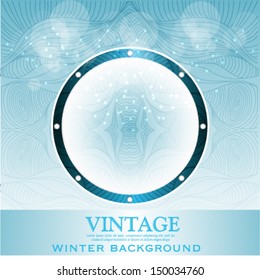 winter background with beautiful various snowflakes