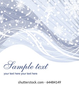 winter background with blue colors
