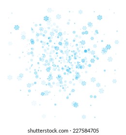  winter background with Blue snowflakes 