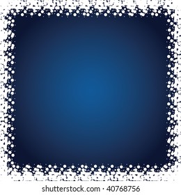 Winter background.  Blue vector Illustration with snowflakes.