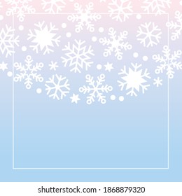 Winter background. Christmas backdrop decorated with snowflakes. Vector 10 EPS.