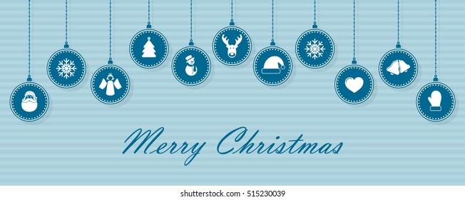 Winter background with christmas balls