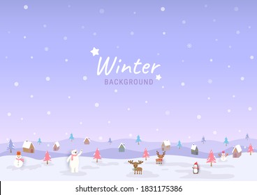 Winter background for Christmas festival