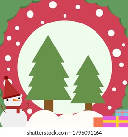 Winterhintergrund - Weihnachtsgeschenkbox neues Jahr