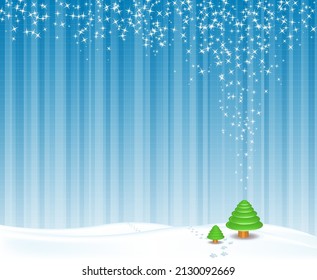 Winter background with christmas trees vector illustration