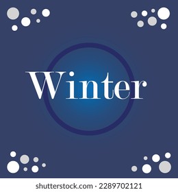 Winter Background with circles and gradient