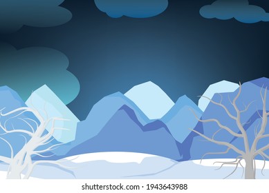 Winter background concept. Creative idea design for template, brochure or presentation.