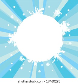 winter background with copy space, vector illustration