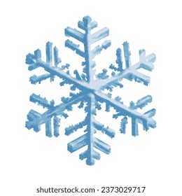 Diseño de fondo invernal, copo de nieve aislado, ilustración vectorial