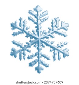 Winter background design, isolated snowflake, vector illustration