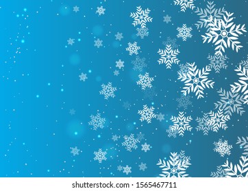 winter background design vector,winter in blue background
