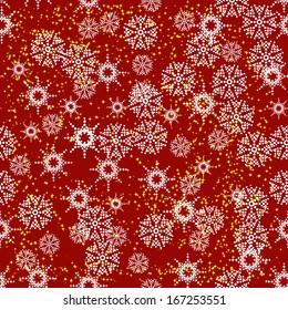 winter background with different snowflakes for your design