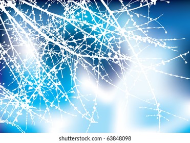 Winter background in editable vector format