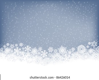 Winter background with falling snow