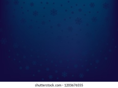 Winter background with falling snow and snowflakes. Merry Christmas and Happy New Year background. Vector illustration.
