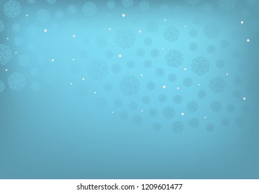 Winter background with falling snow and snowflakes. Merry Christmas and Happy New Year background. Vector illustration.