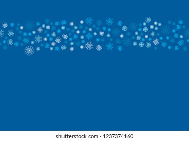 Winter background with falling snow and snowflakes. Merry Christmas and Happy New Year background. Vector illustration.
