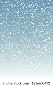  Winter background with falling snow and space for text,