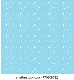 Winter background with falling snow, vector illustration - Seamless pattern