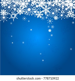 Winter background with figure snowflakes. Can be use as banner or poster.Vector illustration