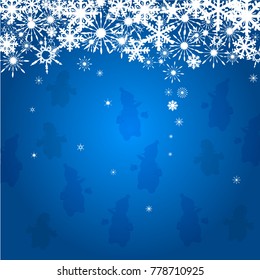 Winter background with figure snowflakes. Can be use as banner or poster.Vector illustration