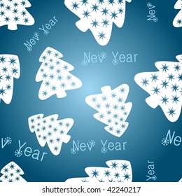 Winter background with fir tree and snowflake