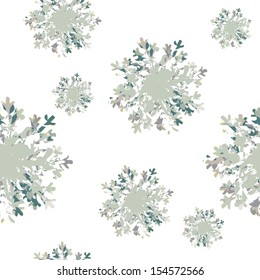 Winter background of fluffy snowflakes falling