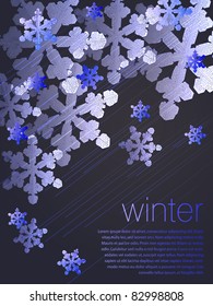 Winter background glow vector illustration