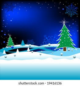 Winter background with high detailed snowflakes. New Year's and Christmas background