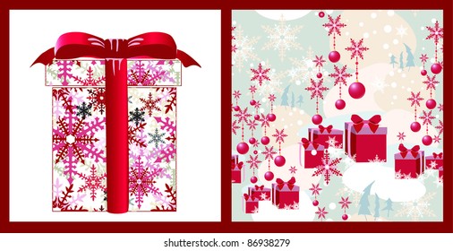 Winter  background  holiday poster end seamless