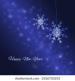 Winter background  .It's snowing! It's Falling snowflakes on blue background. Vector illustration EPS10
 Festive background or frame for text.