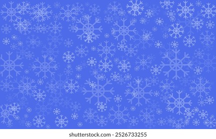 Winter background  .It's snowing! It's Falling snowflakes on blue background. Vector illustration EPS10
 Festive background or frame for text.