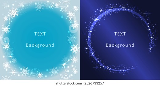 Winter background  .It's snowing! It's Falling snowflakes on blue background. Vector illustration EPS10
 Festive background or frame for text.