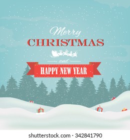 winter background, landscape, christmas, new year