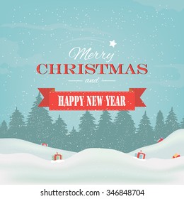 winter background, landscape, christmas, new year