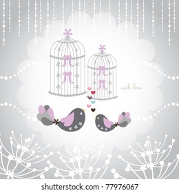 winter background with lovely bird (label,card,sticker,invitation card, wrapping paper or wall paper)