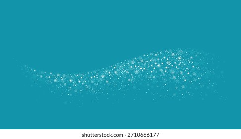 Fondo de invierno con muchos copos de nieve que caen y nieve