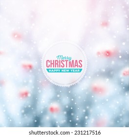 Winter background, Merry Christmas, Happy New Year, eps 10