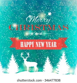 winter background. new year and christmas. winter landscape. holidays. vector.